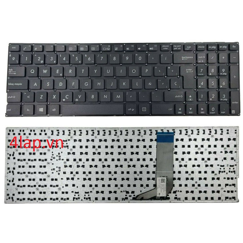 new net - Tastiera Compatibile con Notebook ASUS X556, X556UJ, X556U, X556UA, X556UB, X556UF, X556UQ, X555, F555, X555LA, X555LD [Senza Frame - Colore Tasti Nero - Layout ITA