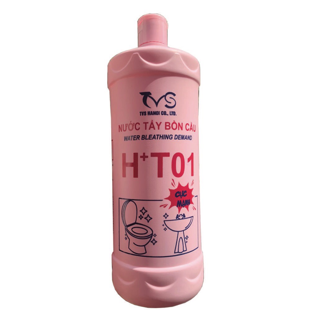 Ảnh Combo Tẩy Trắng Men Sứ Cặn Canxi Sen Vòi - Tẩy Bồn Cầu Hồng Hàng Ngày TVS 500ml/960ml 1