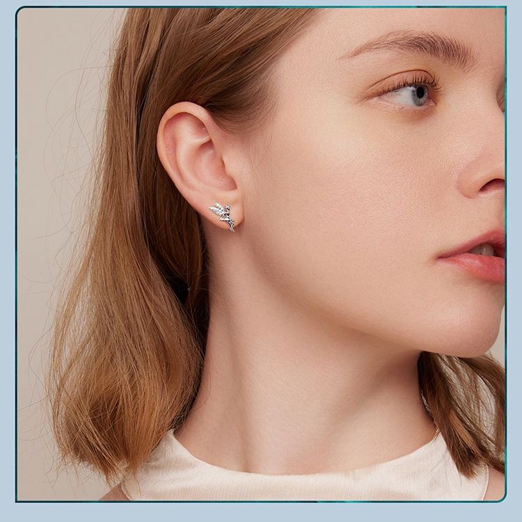 Bamoer Bông Tai Bạc 925 Đính Đá zircon bse046