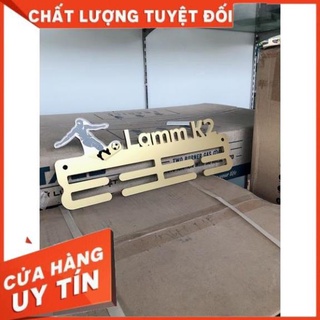 Giá treo huy chương bóng đá gắn tường, kt 40x18cm