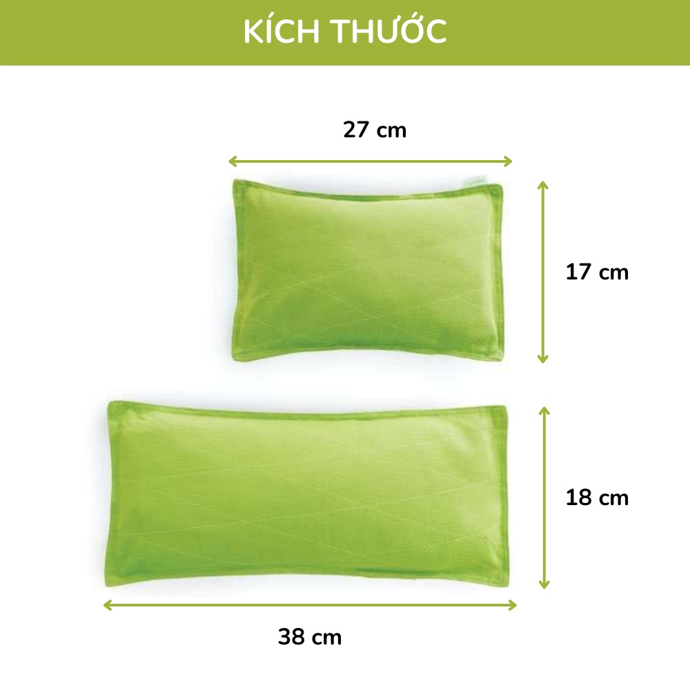 Mô tả Gối Thảo Dược Chườm Nóng Hapaku, Chườm Cổ Vai Gáy, Giảm Đau Bụng Kinh - Size Vừa - 2