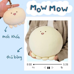 Thú nhồi bông MOW MOW BÁNH BAO MẬP trắng trẻo Hàn Quốc (Ảnh thật tui tự thực hiện)