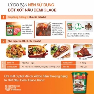 Bột Xốt Nâu Demi Glace Knorr 1kg/ Sốt Nâu Ướp Thịt Bò/ Unilever Knorr ...