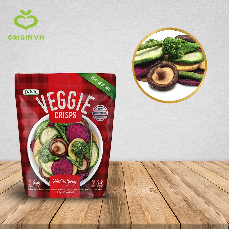 Ảnh Rau củ sấy giòn vị cay DJ&A 90g  - Tốt cho sức khỏe - Ăn vặt văn phòng bổ sung chất xơ - Nhập khẩu Úc chính hãng 4
