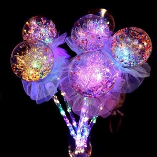 Gậy phát sáng - gậy phép thuật đèn led quả cầu pha lê, ngôi sao, trái tim - đồ chơi noel, trung thu cho bé