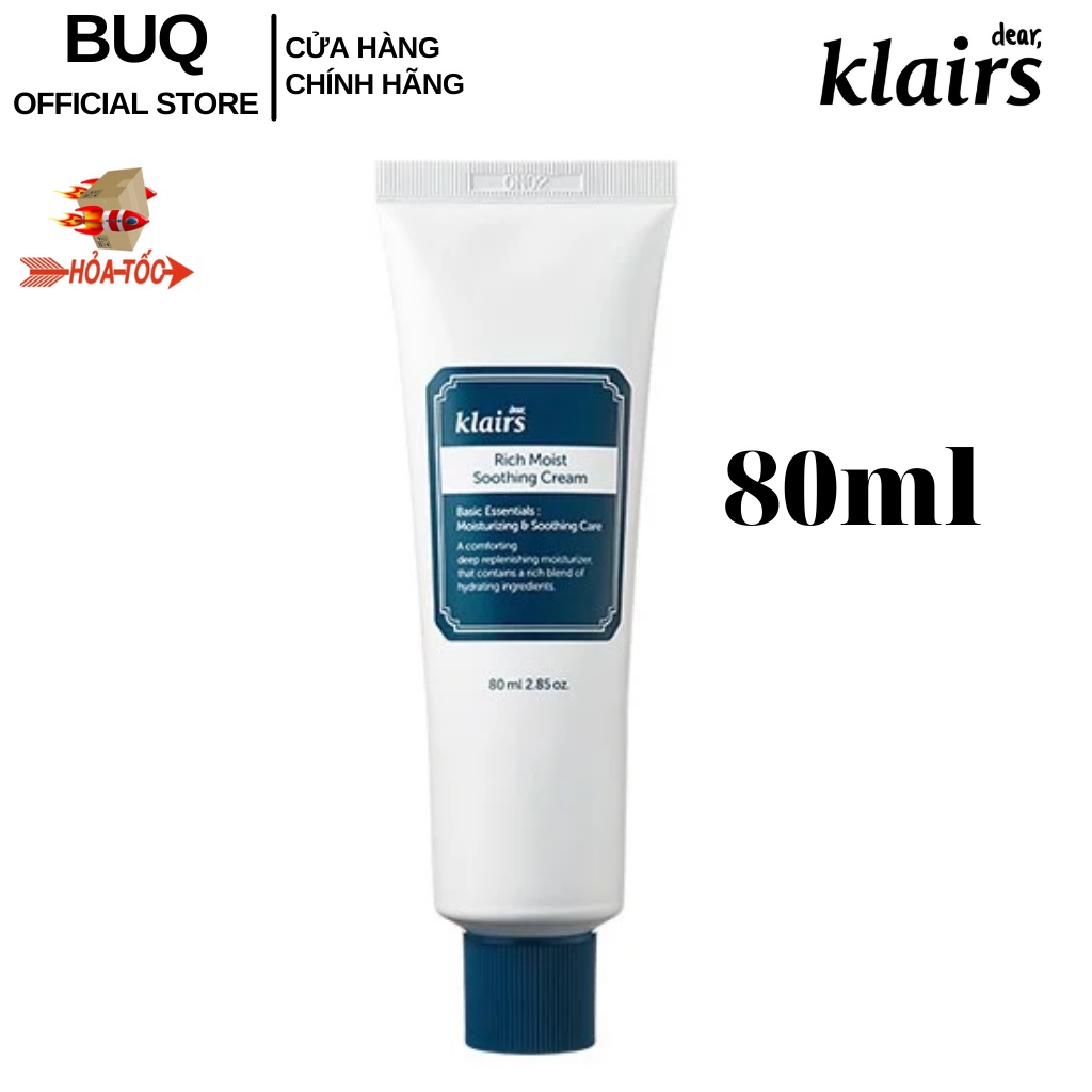 Kem Dưỡng Ẩm Klairs Rich Moist Soothing Cream Cấp Ẩm Cho Da Khô 80ml ...
