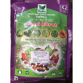 Phân bón Canxi Nitrat Haifa gói 1kg - Làm Hạ Phèn, Cứng Trái, Cứng Cây 15-0-0-26 CaO