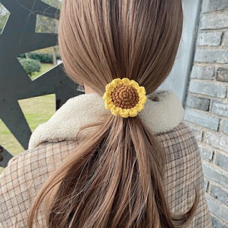 Dây buộc tóc hoa hướng dương cho nữ và bé gái xinh xắn 5cm |Đồ cột tóc thanh lịch |Shop Rô Handmade