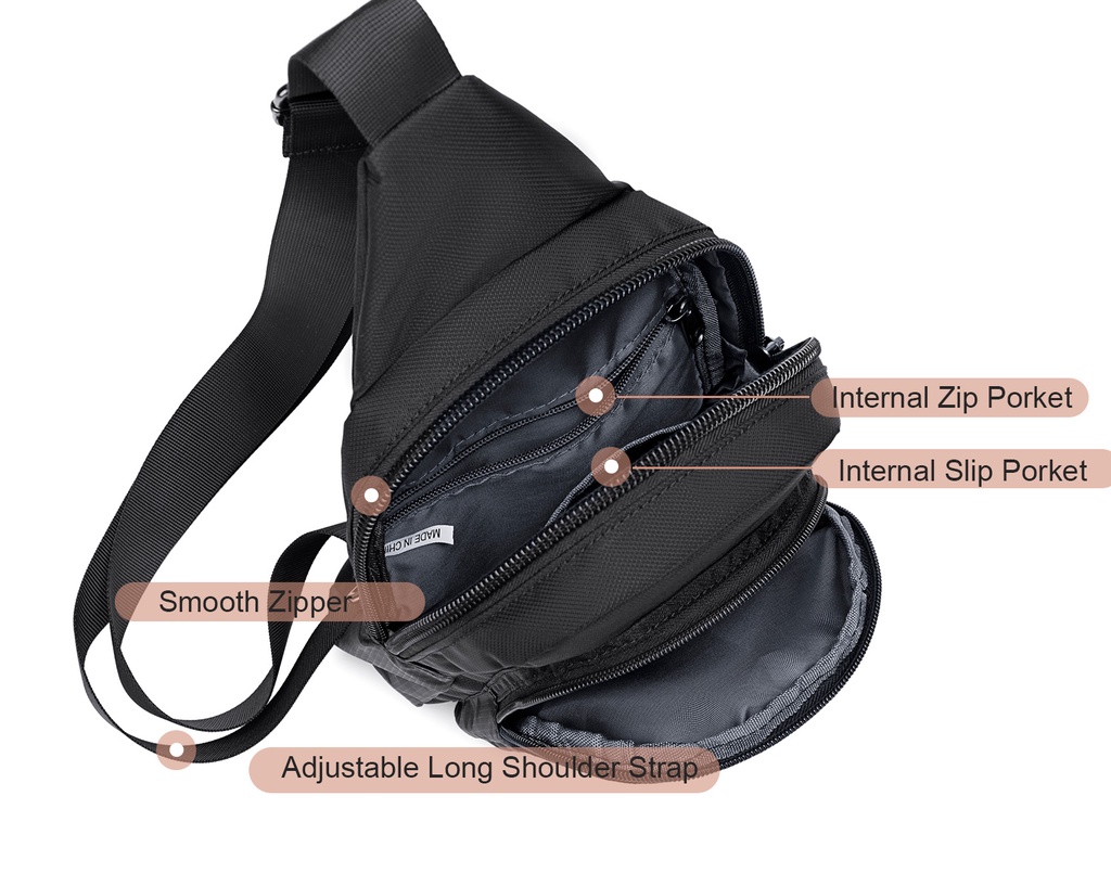 Mô tả Túi đeo chéo DAVID JONES trước ngực da pu phong cách pháp thời trang dành cho nam - 8