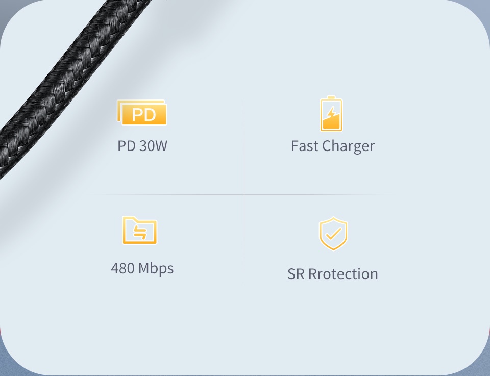 Mô tả Cáp sạc nhanh 
KUULAA cổng USB c sang lightning thích hợp cho Iphone 12 mini pro max 11 8 7 PD 20w 30w - 2