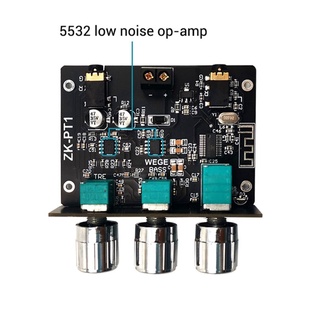 Bảng mạch khuếch đại thu âm thanh nổi mini Bluetooth 5.0 tương thích với ZK-PT1