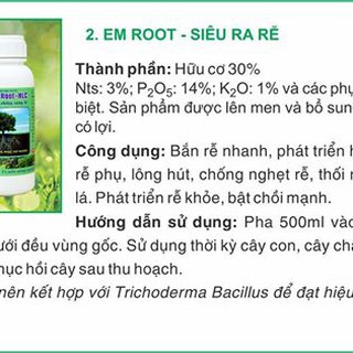 THUỐC KÍCH RỄ CHO CÂY TRỒNG RA RỄ CỰC MẠNH - EM ROOT SIÊU RA RỄ HLC - KÍCH RỄ SIÊU NHANH, XANH LÁ, BUNG CHỒI, CÂY KHỎE