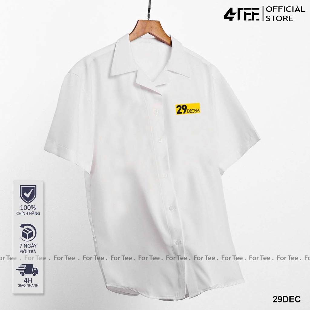 Áo sơ mi Basic Unisex form rộng , cổ vest - 29DEC