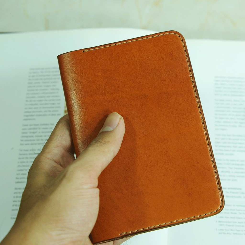Mino Crafts - Ví da bọc hộ chiếu - Da bò nhập khẩu - Đồ da Handmade - Bìa sổ