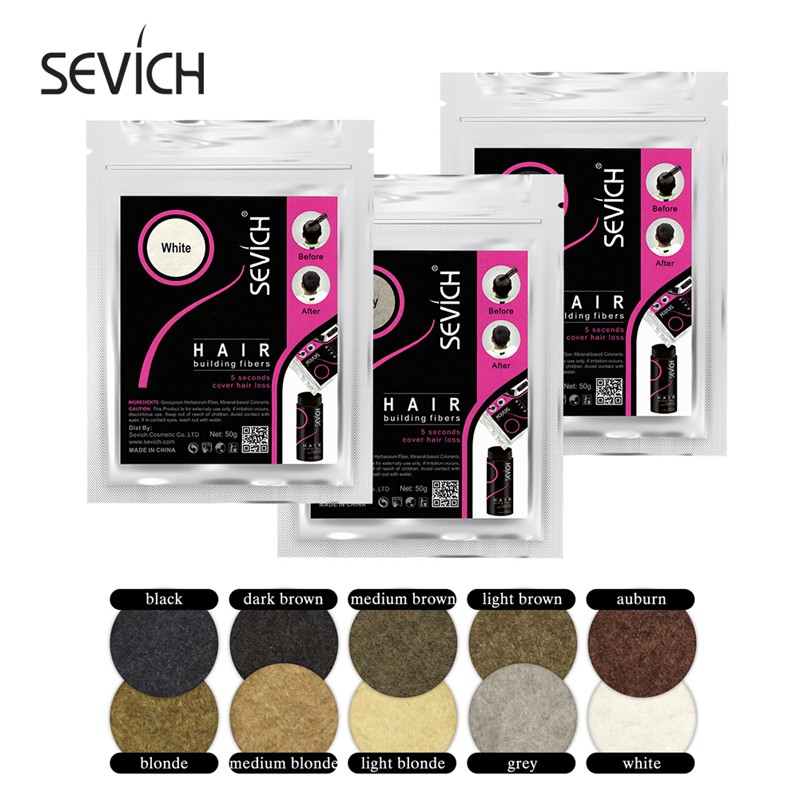 SEVICH  Sợi Tăng Cường Tóc 25g Keratin Dày Xây Dựng Sợi Đổ Lại Rụng Tóc Tự Nhiên Chất Làm Đầy Bột Tóc