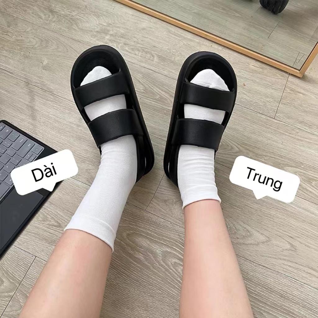 Tất Cổ Cao Nữ，Vớ cotton Cổ Cao Nữ Hàn Quốc Gân Trơn Nhiều Màu