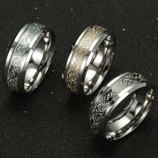 Nhẫn nam titanium phát sáng BHN78