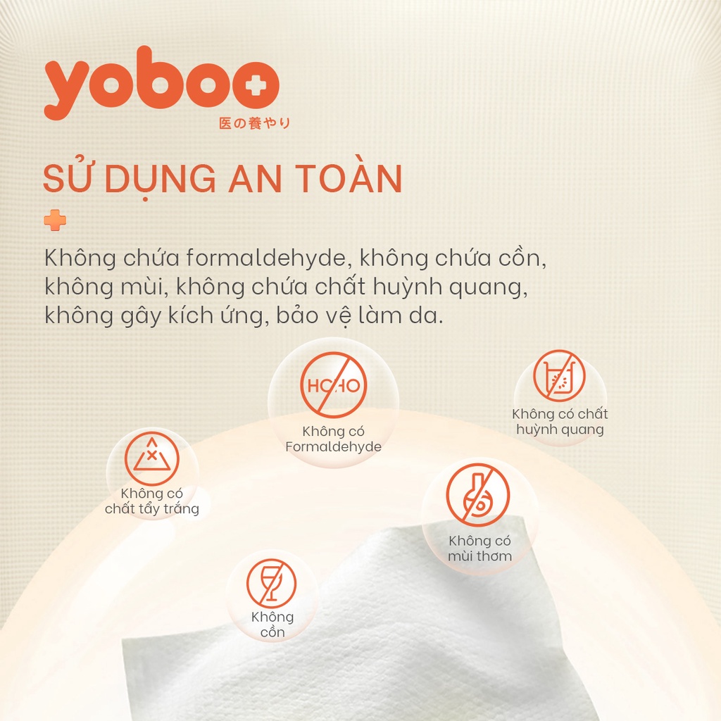 Mô tả Khăn giấy ướt Yoboo YB-0078 dịu nhẹ không chất bảo quản gói 10 tờ - Hàng chính hãng - 8