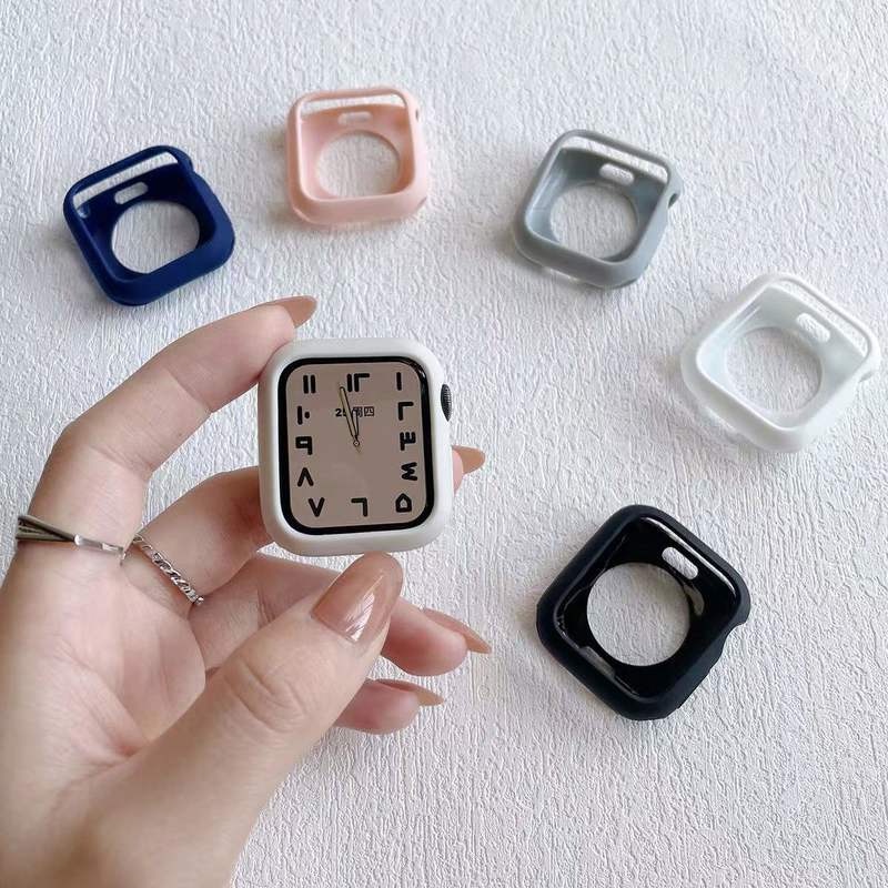 Ốp Silicon Mềm Kẹo Cho Apple Watch 46MM series 11 10 ultra 3 8 se 7 6 5 4 3 i-Watch 45 41 49mm 45mm 41m 44mm 40mm SE3 Bao Da 42mm 38mm