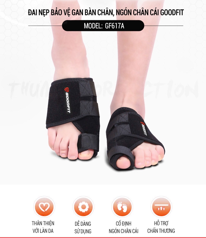 Mô tả Nẹp bàn chân hỗ trợ định hình ngón chân cái GoodFit GF617A - 2
