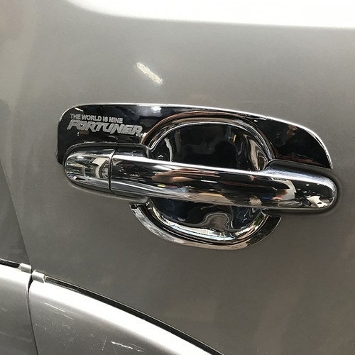Ốp tay cửa xe Toyota Fortuner 2010-2021, Ốp hõm cửa Fortuner ,chất liệu nhựa ABS mạ crom