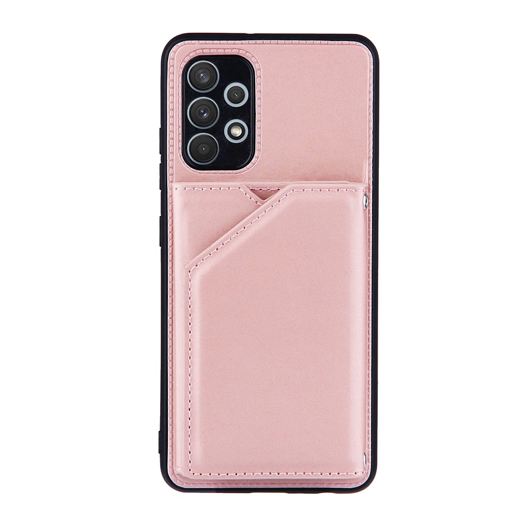 For Samsung Galaxy S21 FE A52 A72 A12 A32 A02s M12 M02s 5G 4G Vỏ Điện Thoại Da Mềm Bao Da Ví Đựng Thẻ Màu Trơn Ví Túi Xách Túi Xách