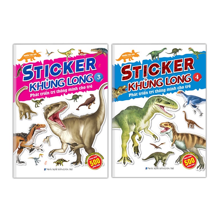 Ảnh Sách - Combo 2c sticker khủng long phát triển trí thông minh tập 3 & 4 1