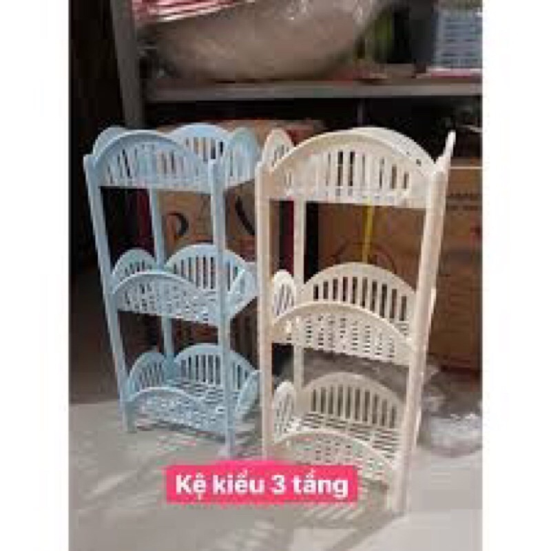 Kệ để đồ đa năng 2 tầng, 3 tầng nhựa Việt Nhật kệ đựng gia vị bằng nhựa, kệ kiểu chữ nhật trong phòng tắm nhiều tầng