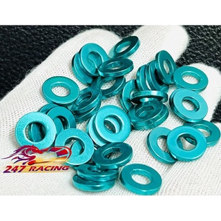 10 Long Đền LỐC MÁY nhôm 6li gắn ốc lốc máy màu XANH LỤC BẢO