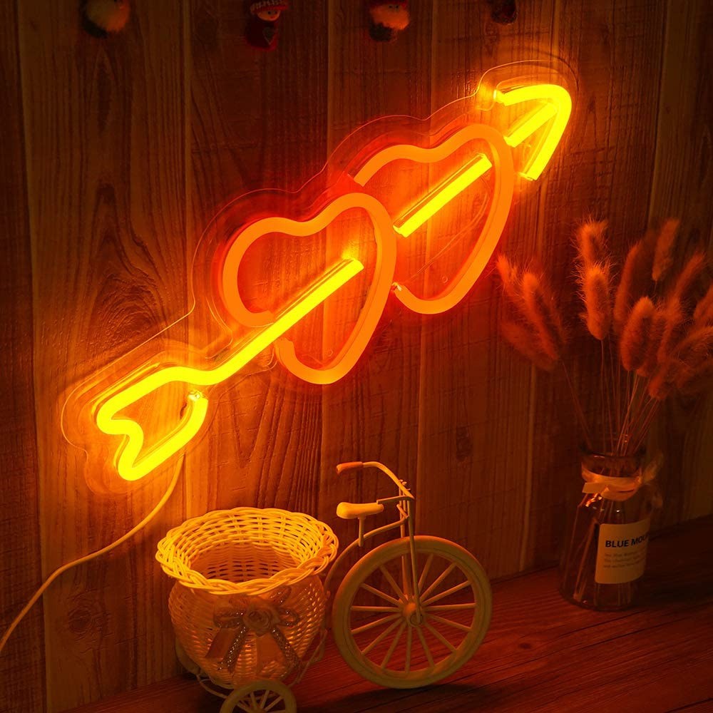 Đèn Led Neon Trang Trí Mũi Tên, Trái Tim