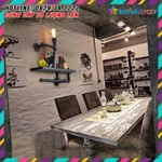 kệ treo tường gỗ kệ ống nước Kiêm đèn tường decor vintage bằng ống sắt độc lạ bền đẹp trang trí sáng tạo — ảnh 4