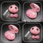 Khay Gương Cute Hình Thú kèm dụng cụ đeo lens
