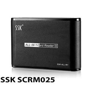 Đầu đọc thẻ nhớ đa năng SSK SCRM025 Card Reader III - Hỗ trợ chuẩn thẻ CF/ M2 / MicroSD / XD / SD / MMC/ MS (Đen)