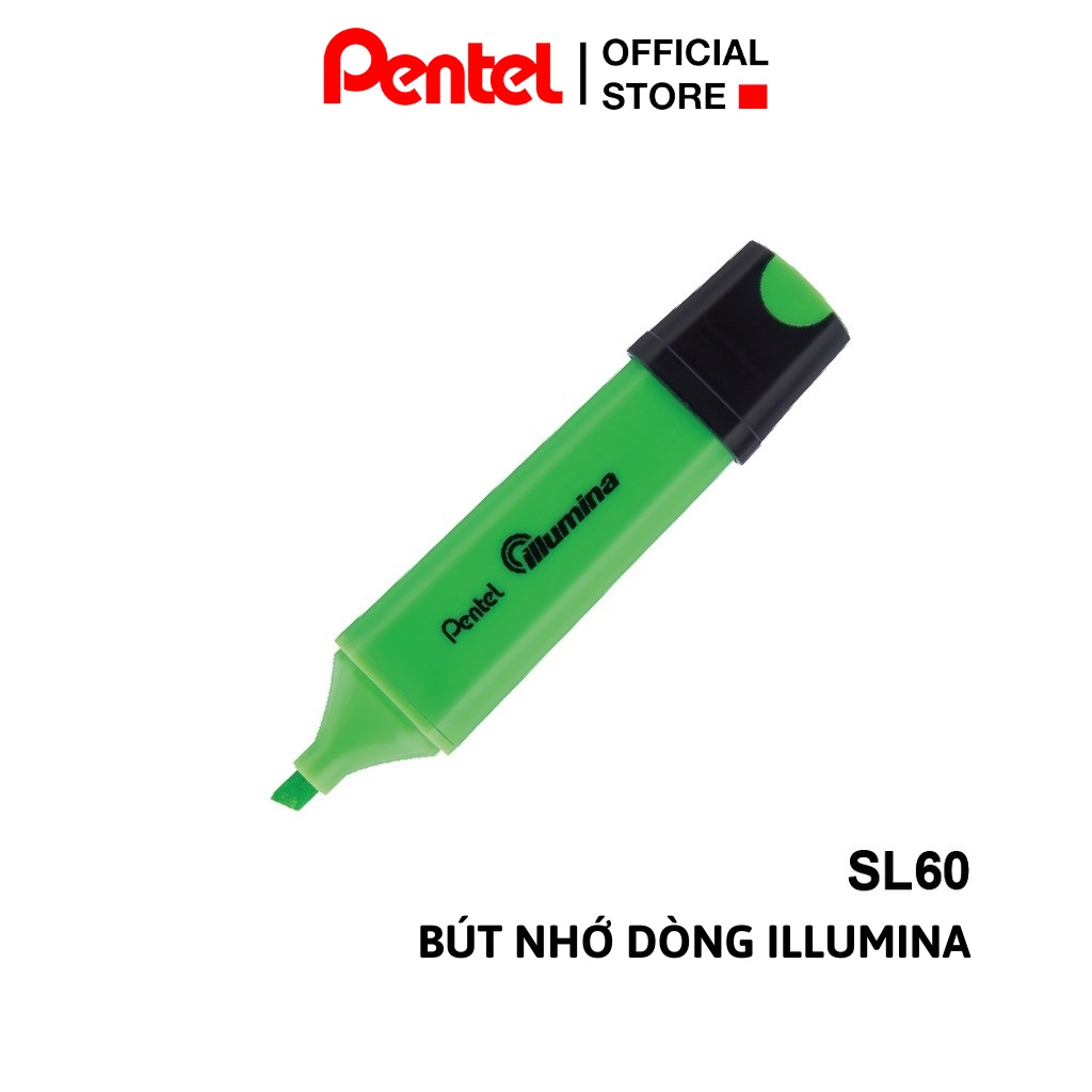 Ảnh Bút Nhớ Dòng Illumina Pentel SL60 Nhiều Màu | Màu Mực Tươi Sáng Phản Quang Tốt 1