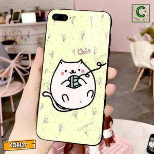 Ốp lưng iphone mặt kính mặt kính cường lực dẻo nano cao cấp chống sốc - Ảnh hoạt hình siêu đáng yêu