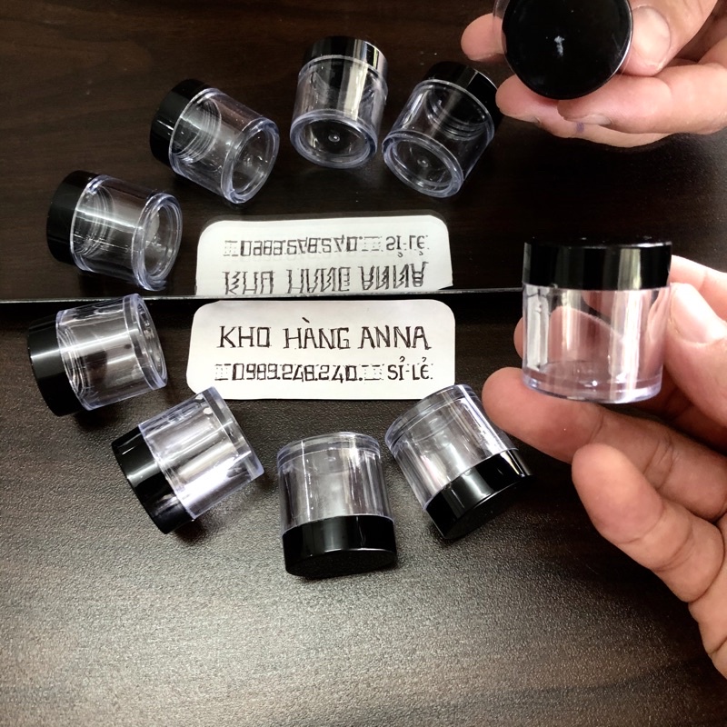 Hủ Nhựa Nhỏ Nắp Trắng 50g / 30gr / 20gr / 10gr - Lọ Hủ kiếng Trong suốt ...