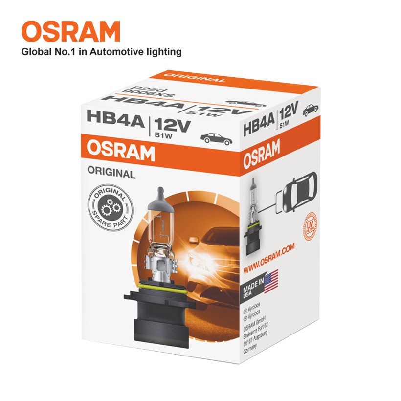 Bóng Đèn Halogen OSRAM Original HB4 12V 55W (Chân Thẳng)