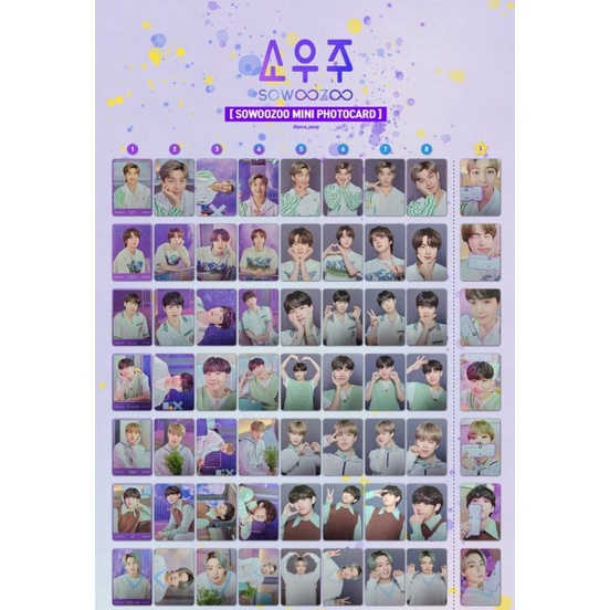VStore [HÀNG CÓ SẴN] BTS OFFICIAL MINI PHOTO CARD SOWOOZOO SET