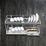 Kệ sóng chén bắt vít 2 tầng có khay hứng nước UX2 Tovashu inox 304, giá để chén đũa cao cấp, kệ úp chén bát - BẢO HÀNH 2 — ảnh 4