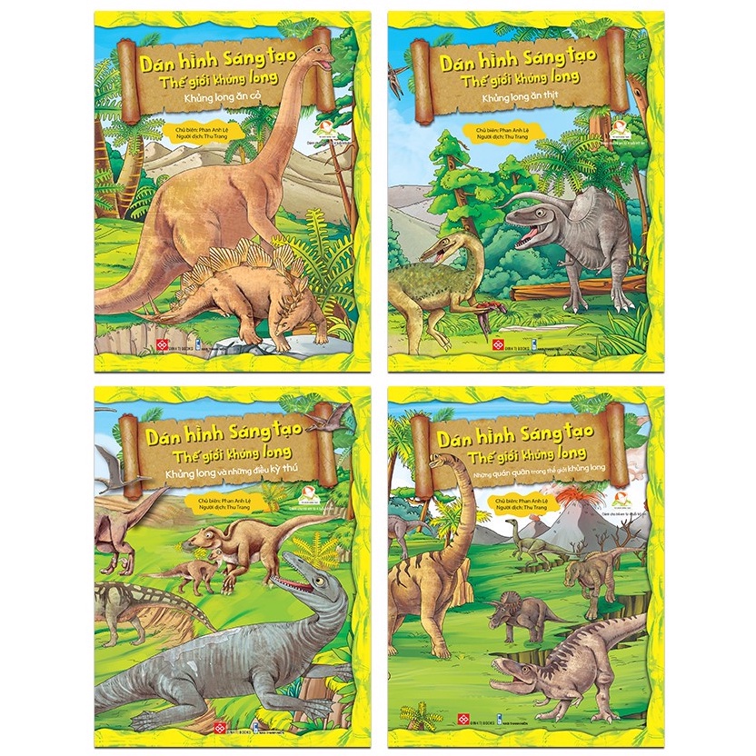Sách-Dán hình sáng tạo - Thế giới khủng long