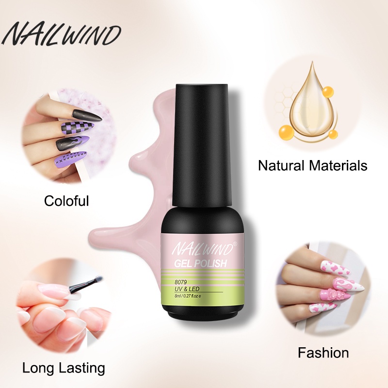 Ảnh Rosalind NAILWIND 8ml Ngâm Tắt Màu Nguyên Chất Sơn Móng Tay Gel Ba Lan Cho Móng Tay Nghệ Thuật Thiết Kế LED / Đèn UV 8061 4