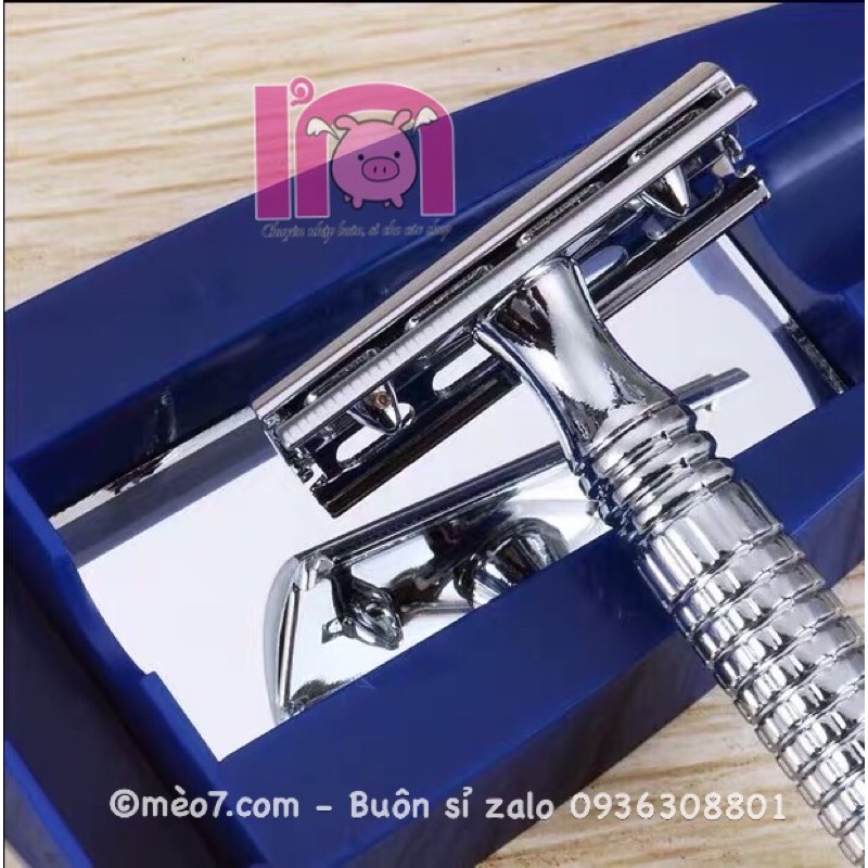 Dao cạo râu ivn127 kiểu cổ điển lưỡi dao cạo hai mặt bằng thép không gỉ
