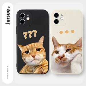 Ốp điện thoại JURSUE Y2368 in mèo thích hợp cho iPhone 16 15 14 13 12 11 Pro Max SE 2020 X XR XS ip 8 7 Plus