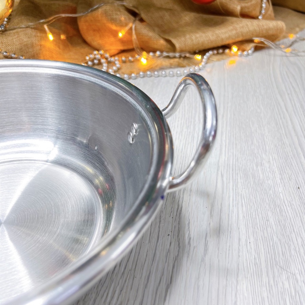 Nồi inox nấu lẩu, Chảo Hai Quai Đa Năng, Tiện Dụng Ăn Gia Đình, Bạn Bè, Hàng Quán
