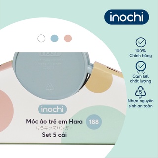 Móc áo cho trẻ em Inochi - Hara 188( set 5 cái) màu Trắng ngọc/Hồng nhạt/Xanh nhạt