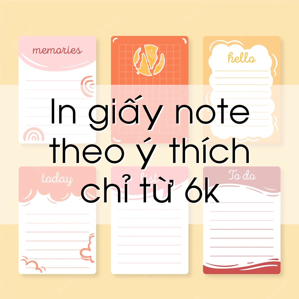 [N-diy] Giấy note in theo yêu cầu, chèn được ảnh bạn muốn | Shopee Việt Nam