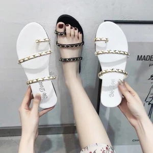Dép lê Xỏ ngón Dây Xích kèm clip thật
