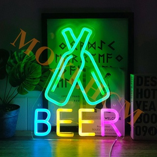 SIZE CỰC LỚN TẶNG MÓC TREO ĐẦU CẮM SẴN Đèn LED Neon thiết kế trang trí decor nhiều mẫu trên nền mica hình CUTE MOXI.