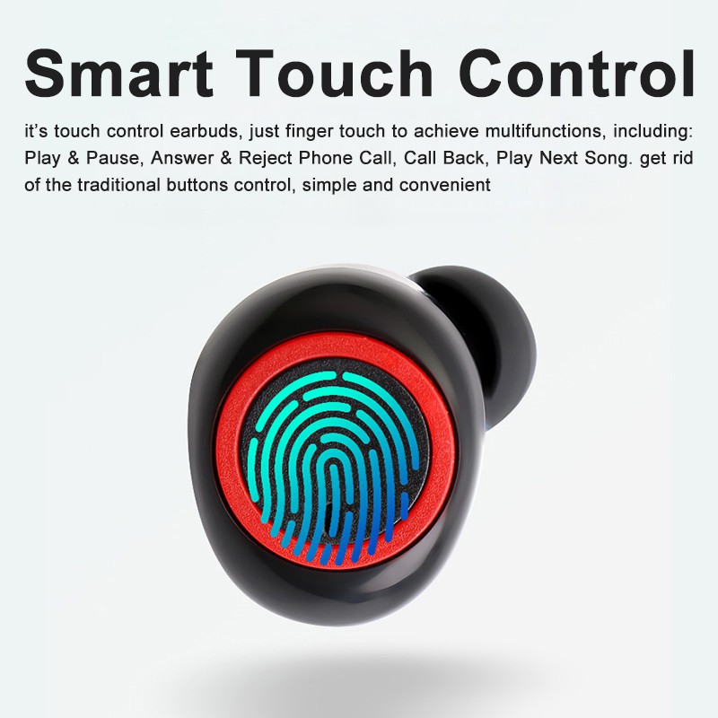 Ảnh Tai Nghe Nhét Tai Vitog TWS Không Dây Stereo Cảm Ứng Chạm Khử Tiếng Ồn Tích Hợp Micro Rảnh Tay 3