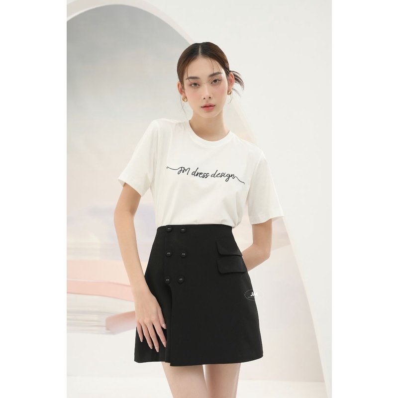 Áo phông nữ from rộng JM Dress Design thêu phom vai vừa 2T41.2208CT